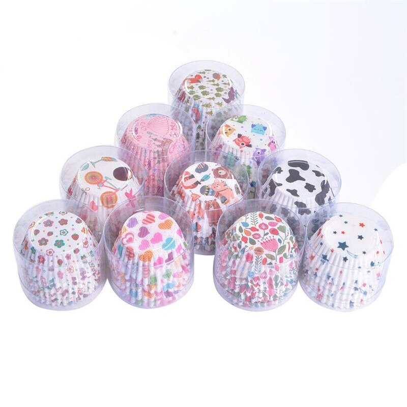 100 Stuks Vetvrij Cake Paper Cups Muffin Cup Liner Tray Bakvorm Cupcake Feestartikelen Keuken Bakvormen Pastry gereedschap