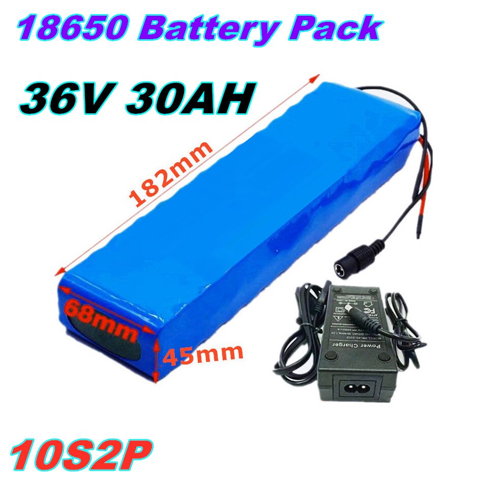 36V 30Ah 10S2P Battery ebike battery pack 18650 Li-Ion Battery 500W High Power and Capacity 42V Motorcycle Scooter: black