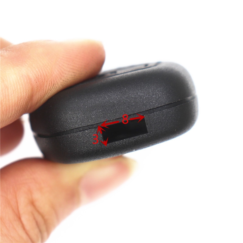 Autewode vervangende autosleutelbehuizing voor toyota aygo 2- knops afstandsbediening sleutelbehuizing zonder logo, zonder mes, +2 stuks microschakelaars