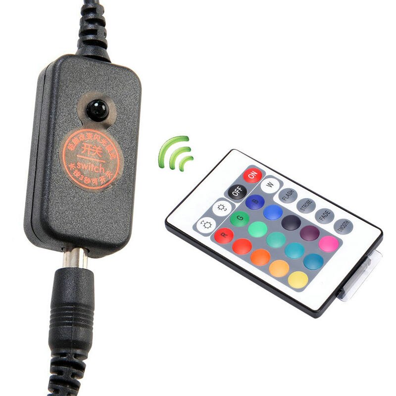 Remote controll 48cm 24led 5050SMD Light Bar Submersible strip submarine lamp multicolor RGB Aquarium Fish Tank tube Waterproof