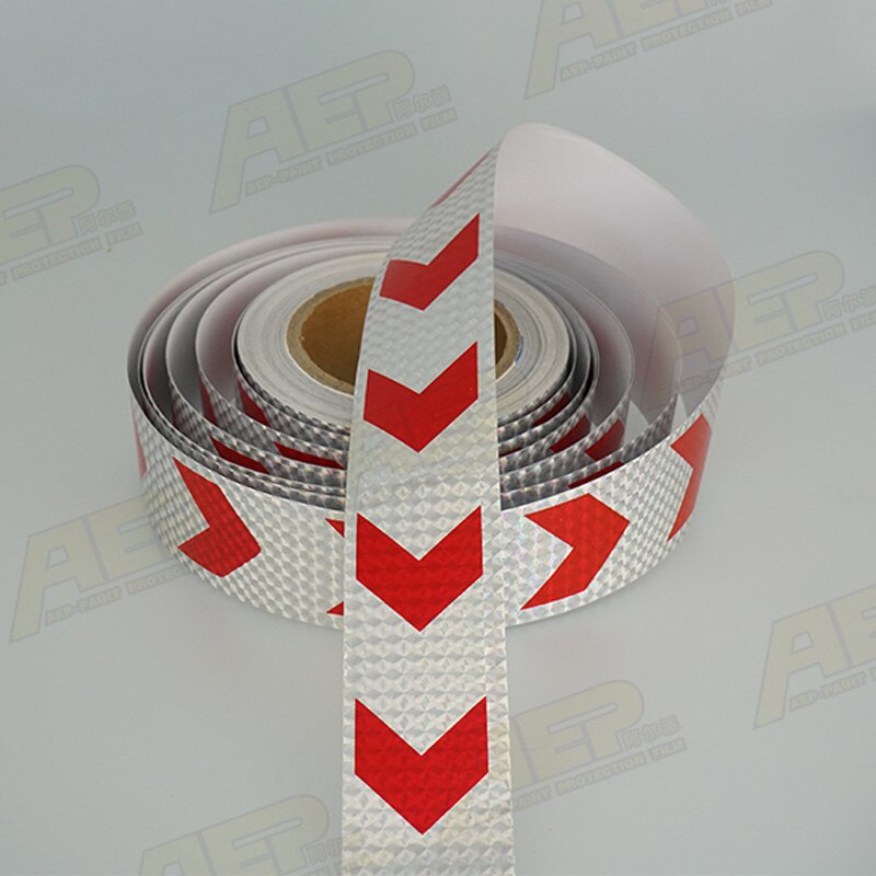 3M Reflective Tape Arrow Guide Warning Mark Strip Waterproof For Automobile Truck Trailer Traffic Road Safety Reflective Film