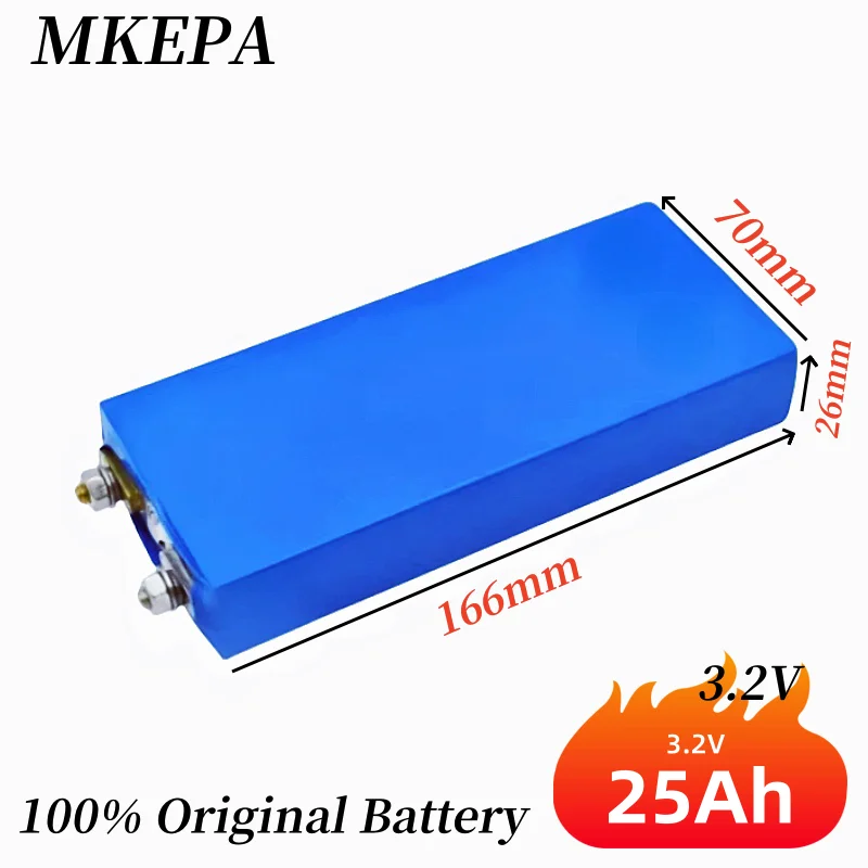3.2V 25Ah Batterij Cel Lithium-ijzerfosfaat Diepe cycli voor DIY lpega 12V 24V 36V 48V Zonne-energie Buiten Vermogen, EV Boten