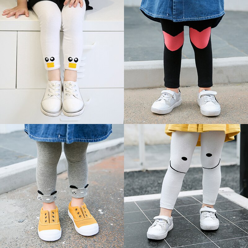 Piger leggings småbørn koreanske børn pige leggins strik baby leggings bomuld piger varme leggins pige skinny bukser forår