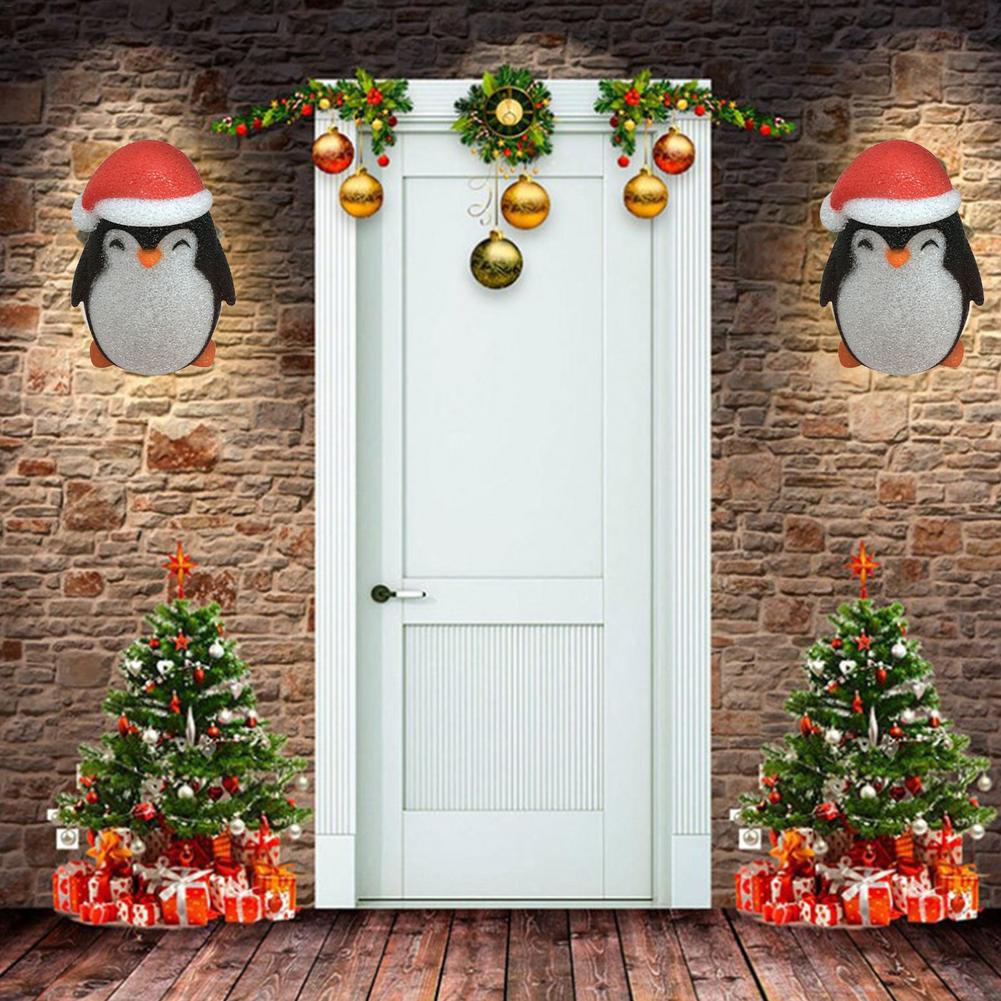 30*10*23Cm Kerst Pinguïn Veranda Licht Cover Gang Muur Lampenkap Kerst Decoraties Veranda Licht Covers voor Ga