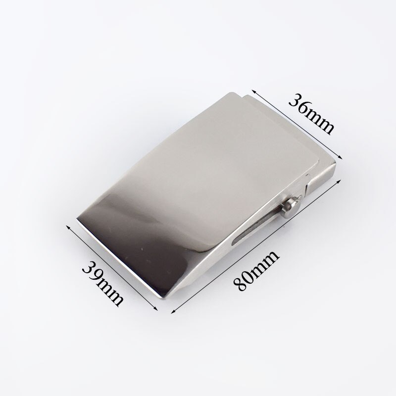 Meetee 1pc 36mm/39mm Stainless Steel Roller Toothless Men Belt Buckle Automatic Buckles Head DIY Casual Belts Accessory: Mirror-36mm