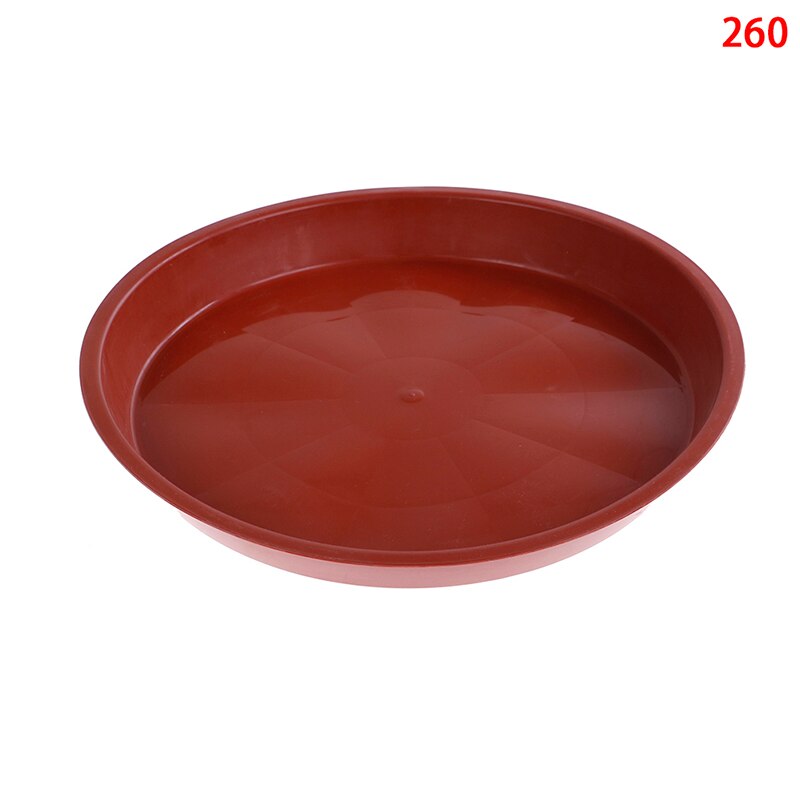 9 størrelser rund form plast ensfarget hage gryte tallerken plante gryte dryppbrett planter pall blomsterpotte skål hage gryte sak 1 stk: 27cm