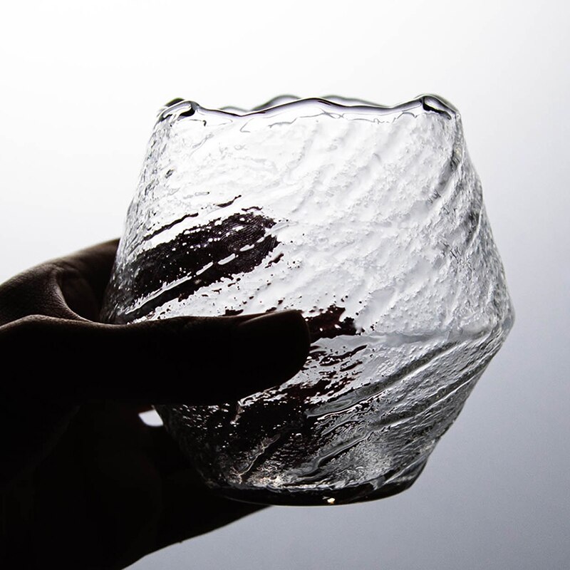 1pc 380ml japansk håndlavet hamret whiskyglas varmebestandig saftkop spiritus whisky krystalvinsglas tb