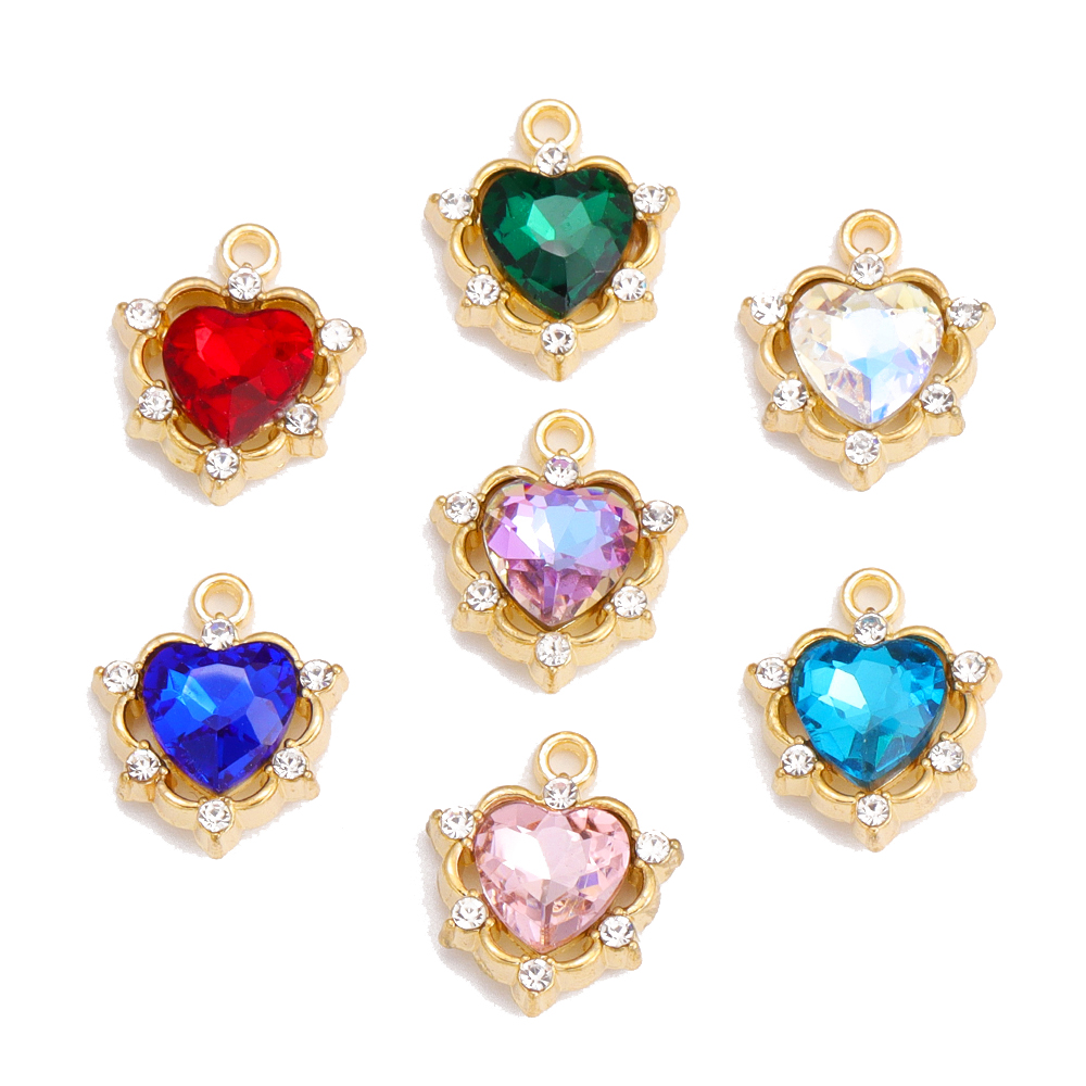 10 Uds. De dijes de animales de mariposa de cristal de colores mezclados, pendientes dulces para mujer, accesorios de pulsera, suministros de joyería Diy: Bronce antiguo plateado