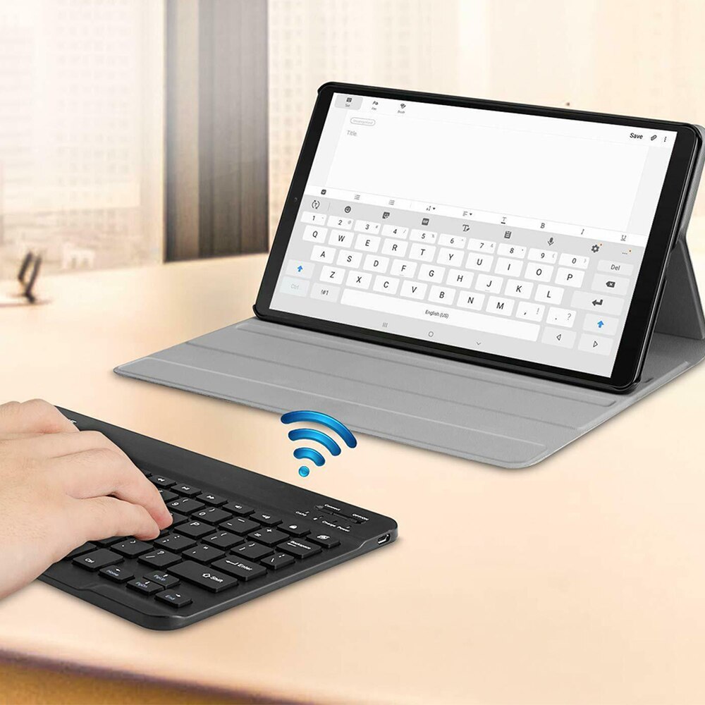 Wireless Keyboard Case Voor Samsung Galaxy Tab Een 8.0 Inch T290 T295 SM-290 SM-295 Bluetooth Toetsenbord Cover Lederen Tablet Case