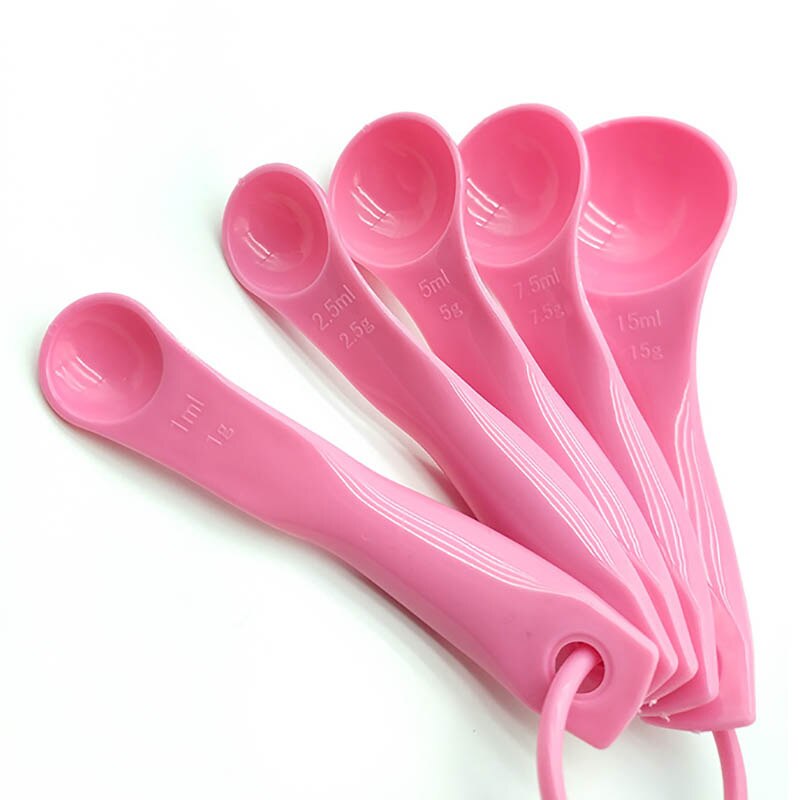 5 Stks/set Keuken Maatlepels Roze Cake Bakken Meel Maatlepels Keuken Koken Accessoires