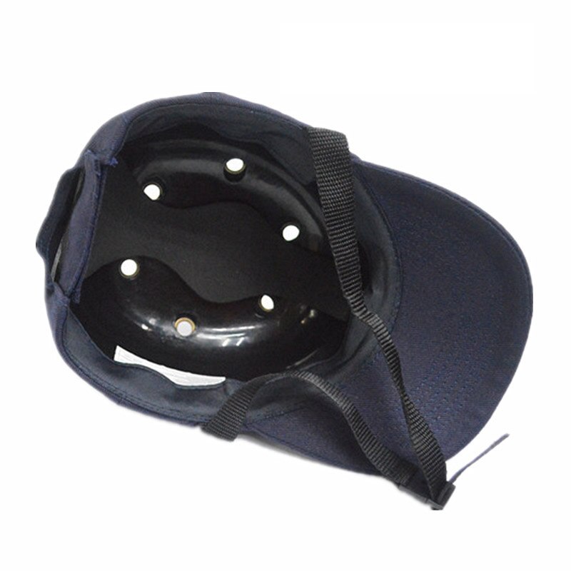 Bump cap arbejdssikkerhedshjelm baseball hat stil beskyttende sikkerhed hard hat til arbejdspladsen slid hovedbeskyttelse dybblå