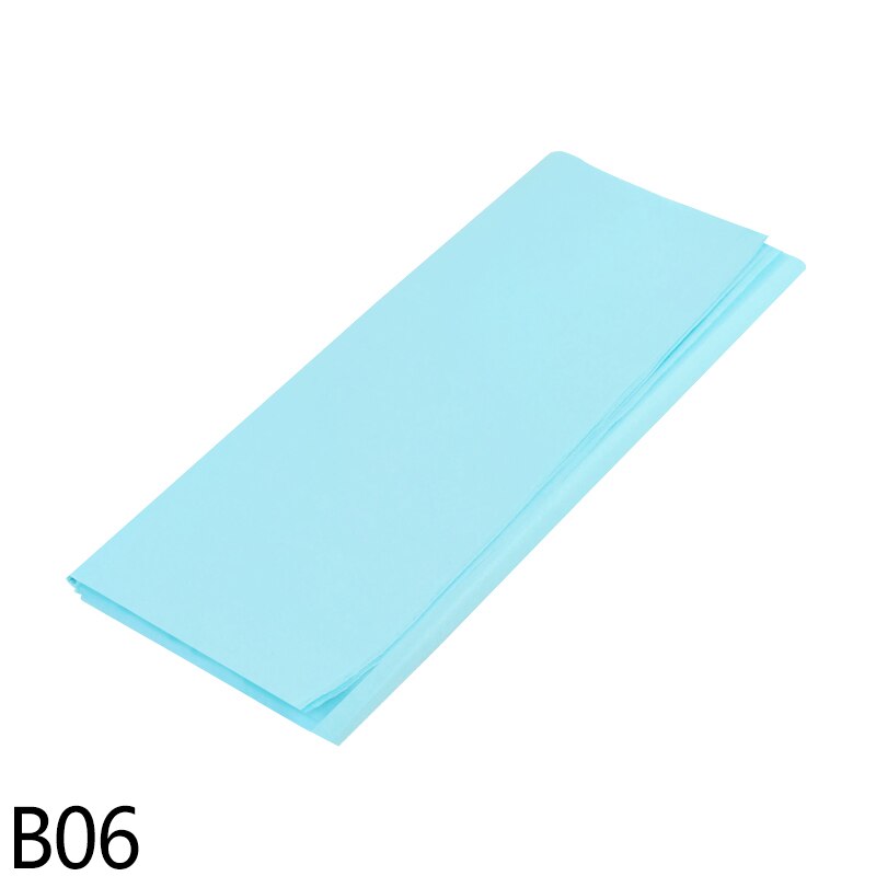 10Pcs 50*60cm Flowers Wrapping Tissue Paper Wine Bouquet Floral Crafts Paper For Wedding Birthday Party Box Packing Decor: B06-light blue