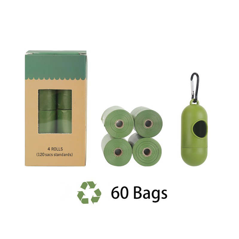 Bolsa Biodegradable para caca de perro, Extra gruesa, fuerte, con dispensador, accesorios para mascotas al aire libre: SCARLET