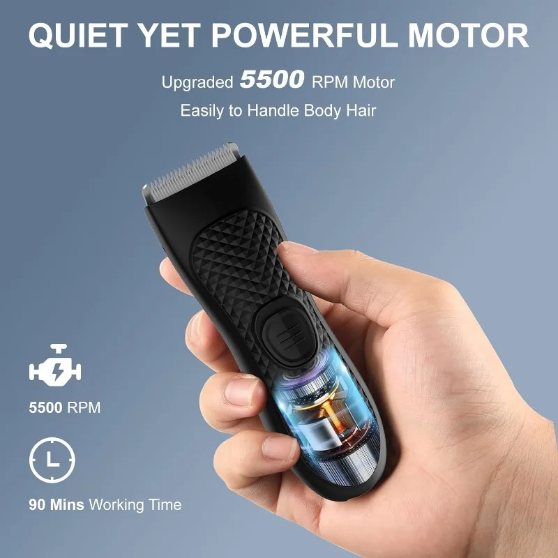 Body Hair Trimmer Heren - Oplaadbare Ball Shaver Groomer - Vervangbare Keramische Meskop - Waterdicht