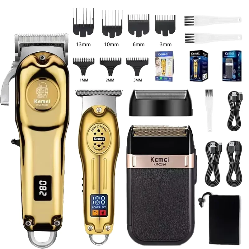Kemei KM-2628 KM-678 KM Electric Hair Clippers Beard Clipper Rechargeable Men's Shaver Hair Trimmer Kit Men