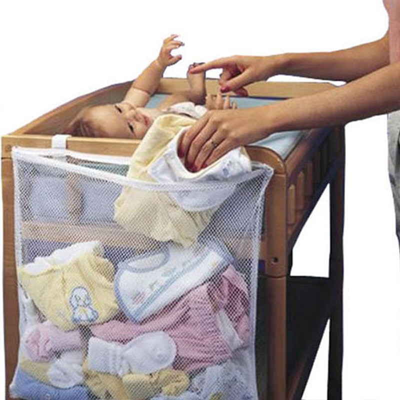 Berço do bebê organizador cama pendurado casa grande circunferência pendurado armazenamento roupas sujas acessórios de cama