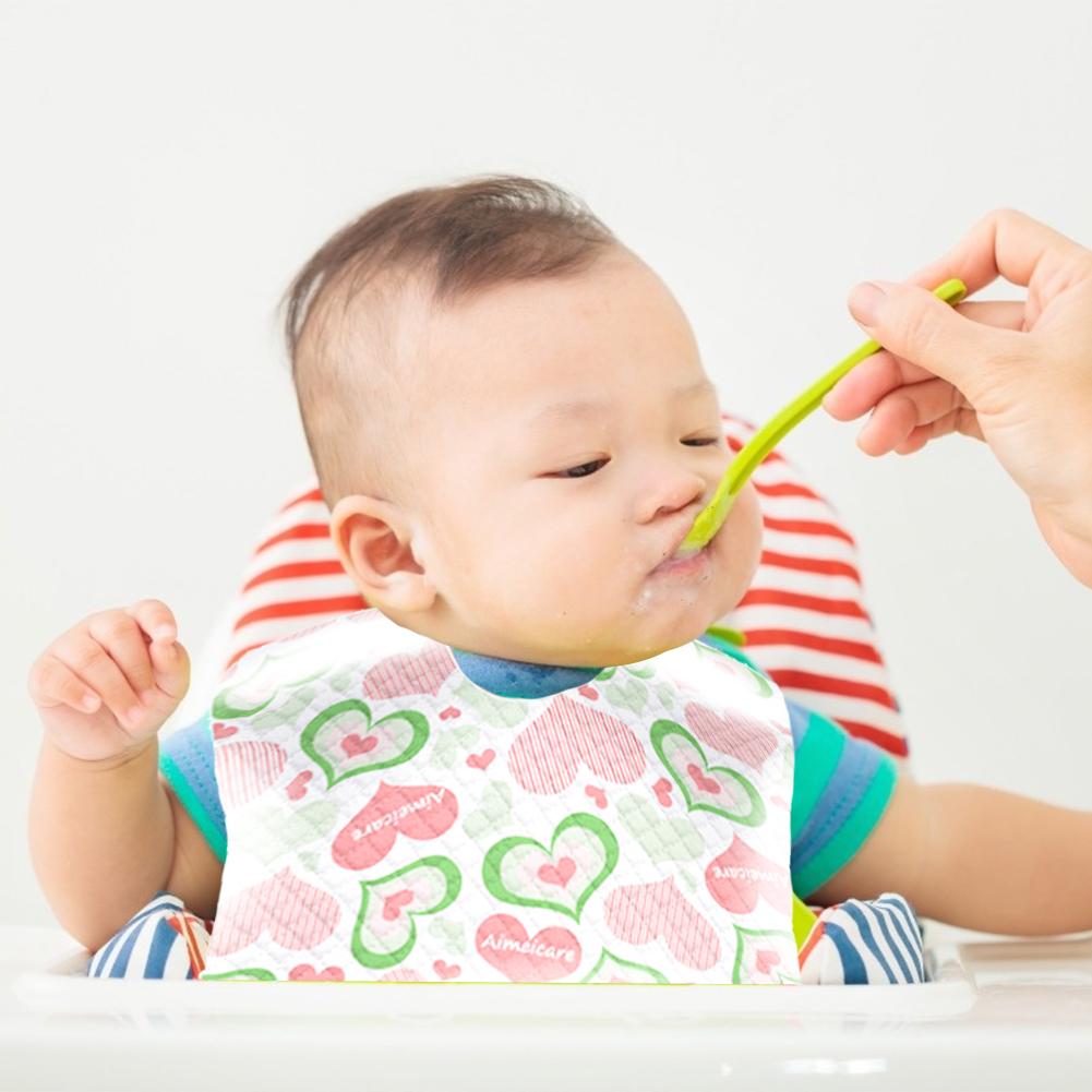 20 teile/beutel Einweg Baby Lätzchen Für Junge Mädchen Bandana Lätzchen Spuck Tuch Baby Schal Mahlzeit Kragen Rülpsen Baby Tragbare Reise zubehör