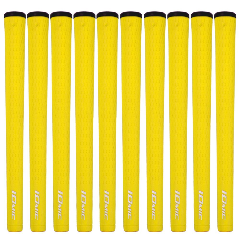 10PCS IOMIC STICKY 2.3 Golf Grips Universal Rubber Golf Grips 10 Colors Choice: Yellow