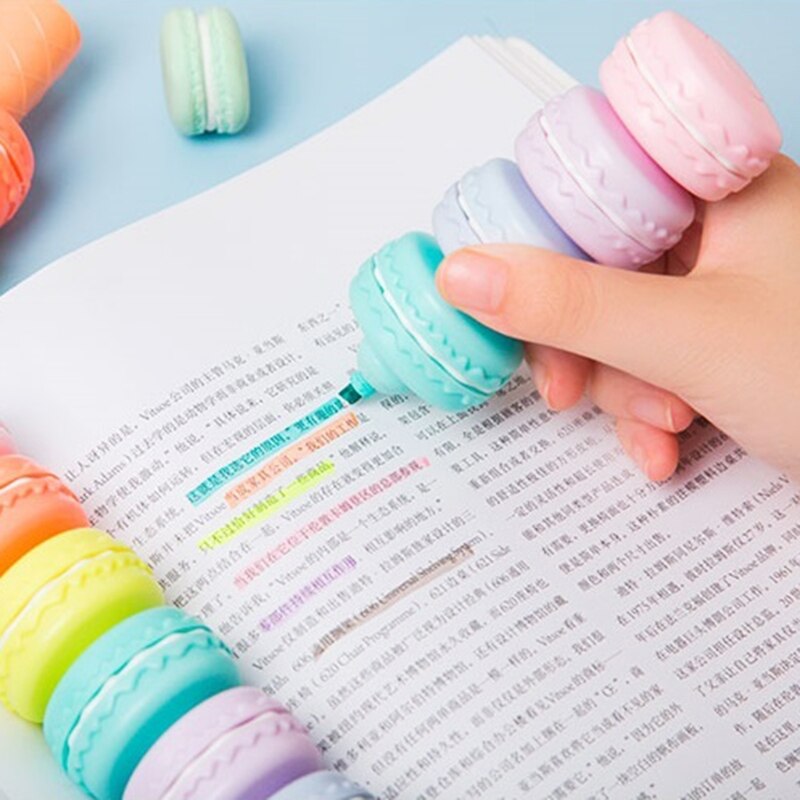 Mini rotulador para pintar Macaron, 6 piezas, 3mm, punta ancha de cincel, juego de rotuladores, novedad de 2022