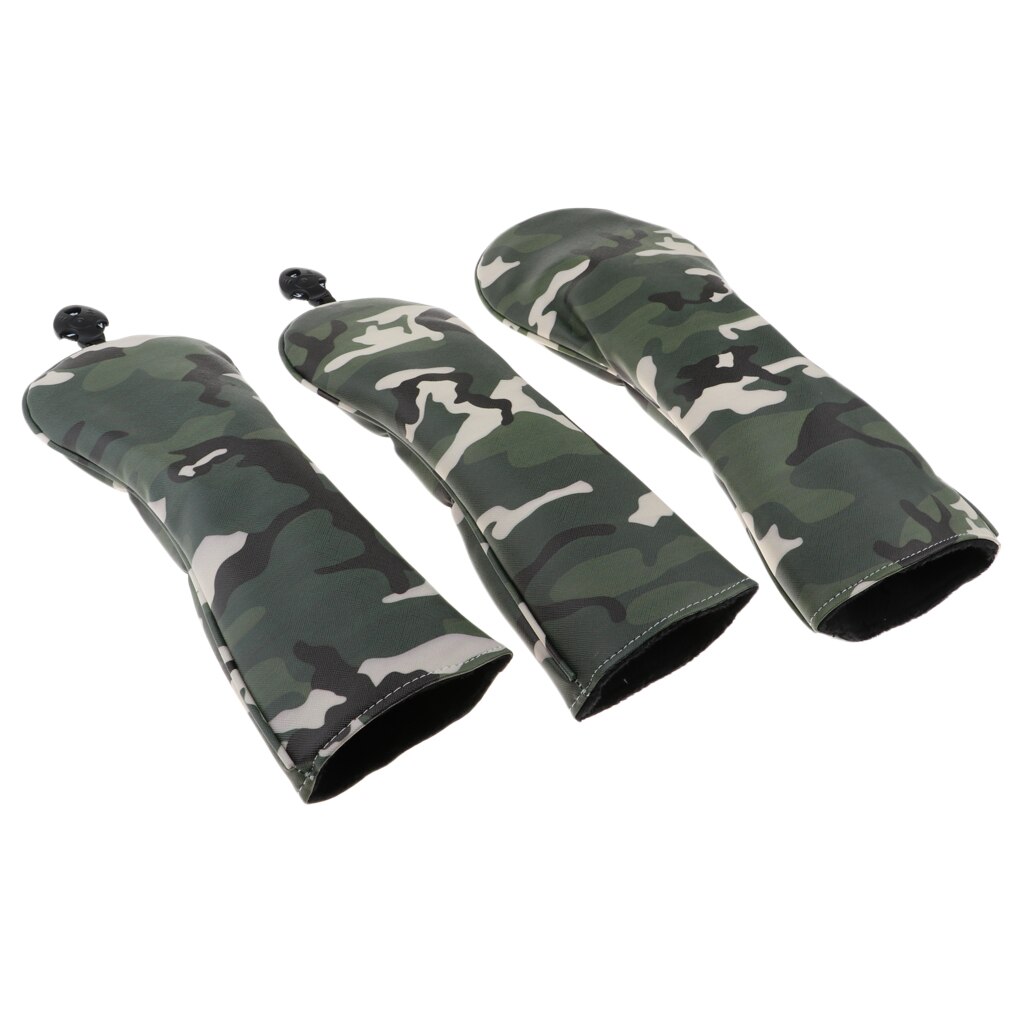 3 pz/set Impermeabile di Sport di Golf Club Sacca 460cc Driver Testa di Legno Della Copertura Regalo Di Natale: Green Camo