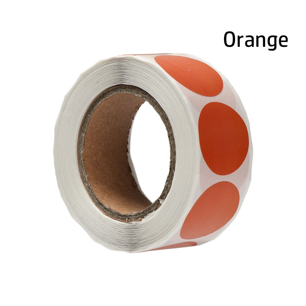 500Pcs/Roll Chroma Label Color Code Dot Labels Stickers Seal Labels Scrapbooking For Packaging Stationery Stickers: orange