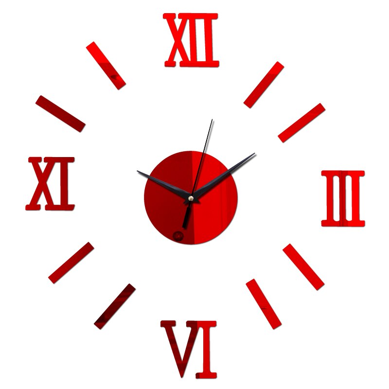 quartz watch wall clock modern diy acrylic mirror clocks Europe reloj de pared large decorative