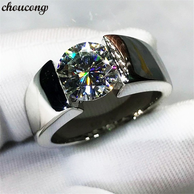 Choucong Solitaire Degli Amanti Promise Ring 925 Sterling Silver AAAAA cz di Fidanzamento Wedding Band Anelli Per Le Donne Degli Uomini Dei Monili Del Partito