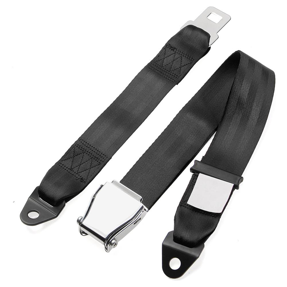 Justerbart flysete sikkerhetsbelte flybeltet forlenger luftfartsbelter 85cm-128cm: Svart