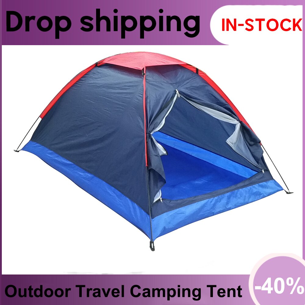 Zomer Draagbare 2 Mensen Tent Outdoor Reizen Camping Tent Voor Outdoor Camping Wandelen Vissen Installeren Tent Met Draagtas