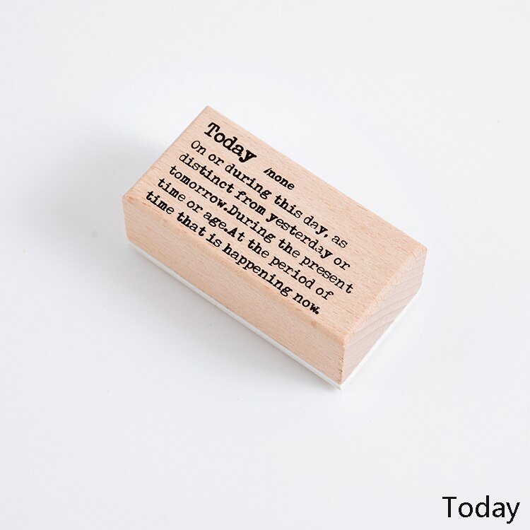 retro Englisch Wörterbuch holz klar Gummi stempel für DIY scrapbooking/foto Album Dekorative stempel Standard stempel holz dichtung: 7