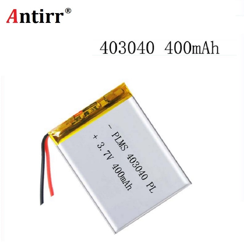 3,7 V batería de polímero de litio de 043040, 403040 de 400mAh MP3 MP4 GPS Bluetooth de la batería de litio pequeña estéreo bluetooth GPS