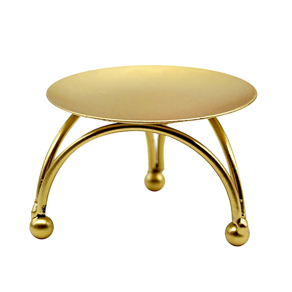 bougeoir en fer Table ronde doré chandelier fête mariage ornement bureau décoration métal atmosphère décor