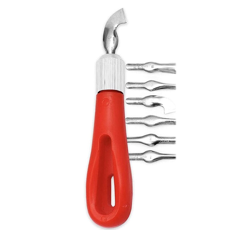 Rubber Block Stamp Carving Blocks Stamp Making Kit With Cutter Tools Carving Rubber Stamps For Printmaking, Print(5-Pcs)