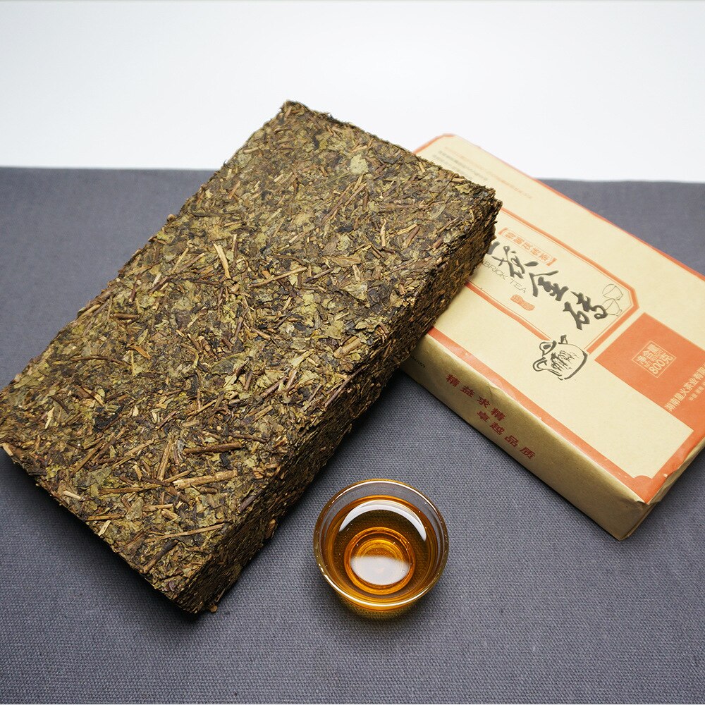 Fuzhuan-ladrillo de Fuzhuan dorado, de flor dorada de té de Fuzhuan de Xiangyi Fuzhuan, ladrillo de Fuzhuan de té negro multicolor