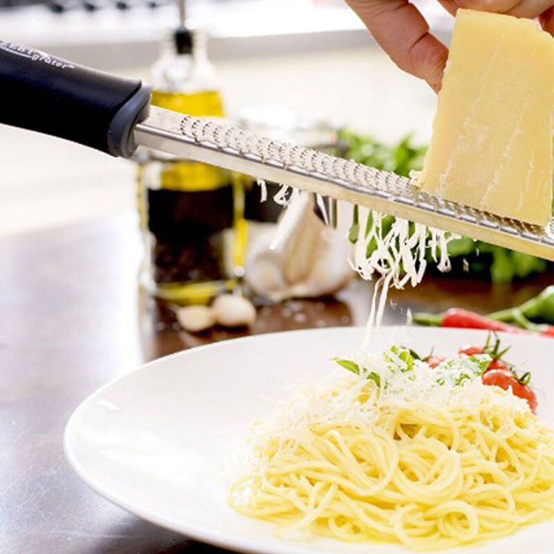 Rustfrit stål citrus citron blade ost rivejern parmesan ost citron ingefær hvidløg muskatnød chokolade grøntsager frugt