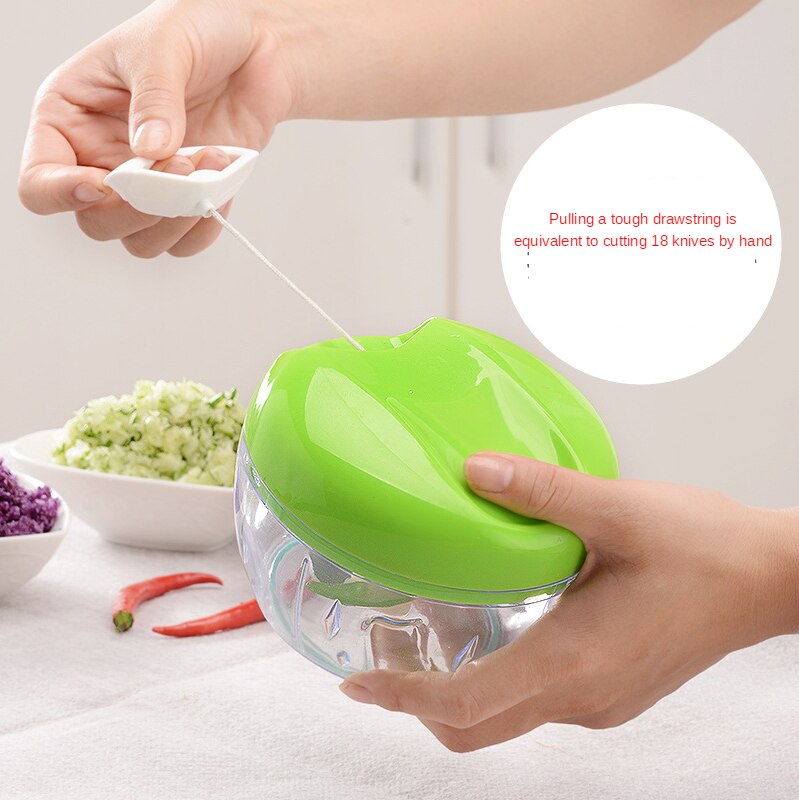 Powerful Manual Garlic Pulverizer Meat Grinder Hand-power Food Chopper Mincer Mixer Blender to Chop Fruit Vegetable Shredders