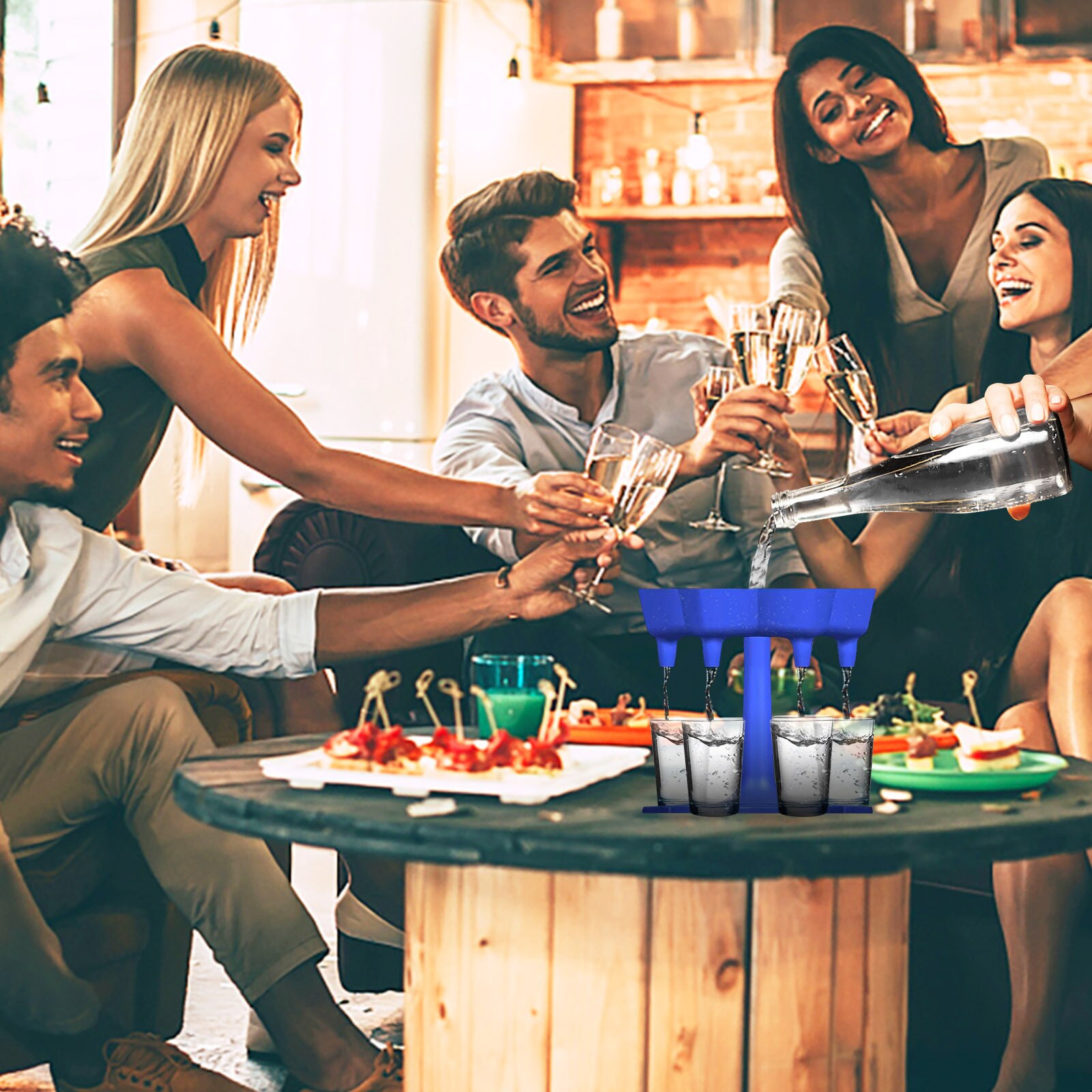 Glass Dispenser Holder Wine Whisky Beer Dispenser Rack Bar Accessories Caddy Liquor Dispenser Party Games Drinking Tools