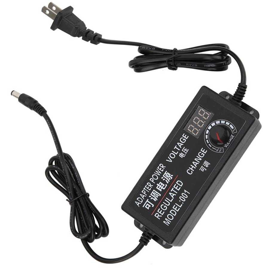 Adjustable Power Adapter Variable Voltage Charger Supply DC3V-12V AC100-240V US Plug DC/AC Power Supply