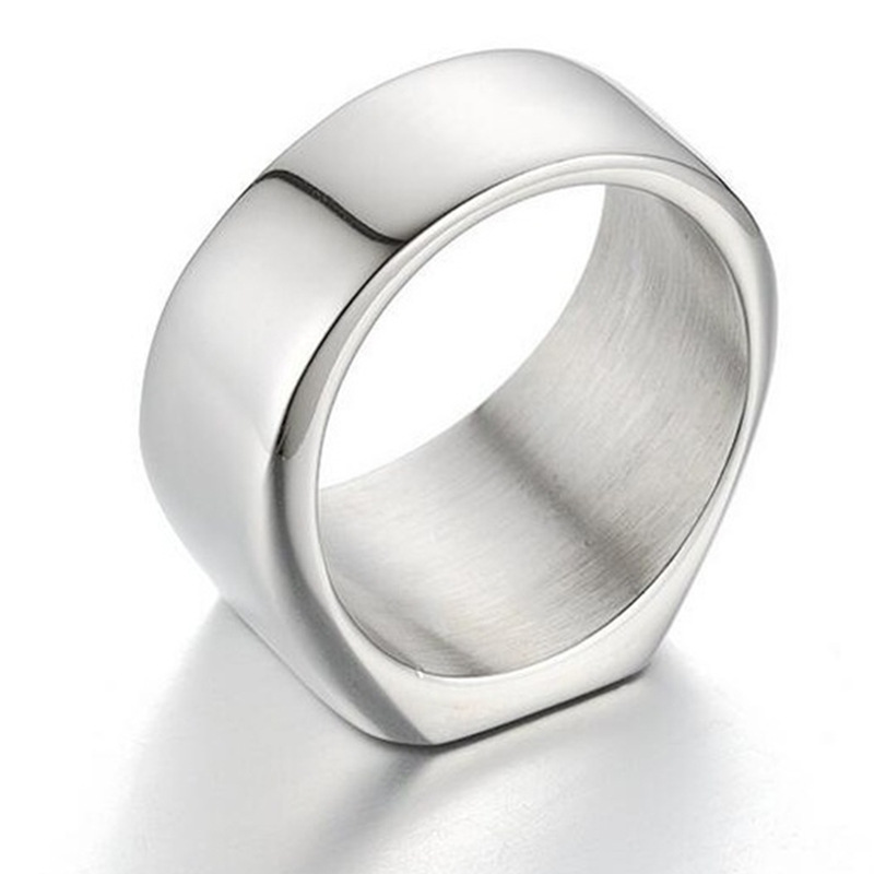 Anillos cuadrados para hombre, joyería de de para cumpleaños, estilo motero,