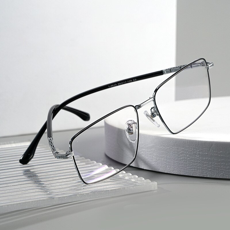 Montura de gafas de titanio puro para hombre, gafas graduadas de , a la , estilo de negocios, T8635T