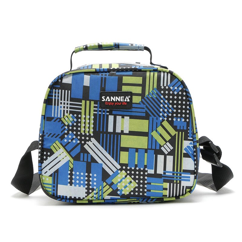 SANNE 5L Tragbare Multifunktions Kühltasche Isoliert Eis Box Thermo Kühltasche für Kinder Thermische Lebensmittel Picknick Tasche für frauen: Green blue