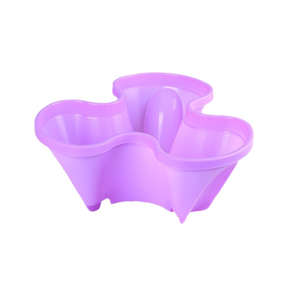 Stapelbare stereoscopische bloempot van plastic, verticale bloempot voor tuin en huis, bloempot met drie bloemblaadjes: Lavendel