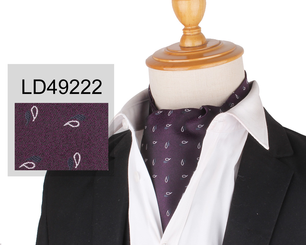 Cravate Paisley en Polyester pour homme, motif Floral, en cachemire, pour mariage, en Polyester, Jacquard, de luxe: LD49222