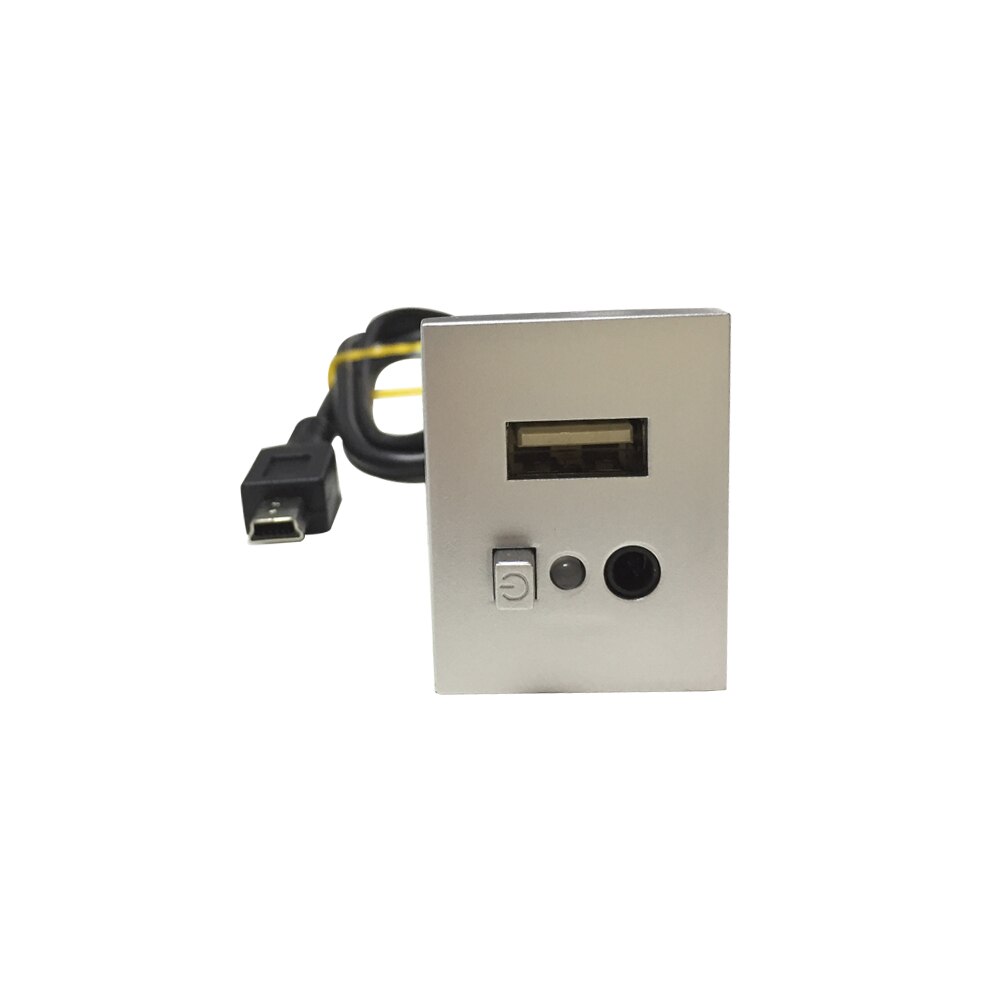 Para ford focus 2 mk2 , adaptador de entrada USB negro y plateado, botón de interfaz de cable mini, accesorios para coche, 12V, USB 2,0: silver