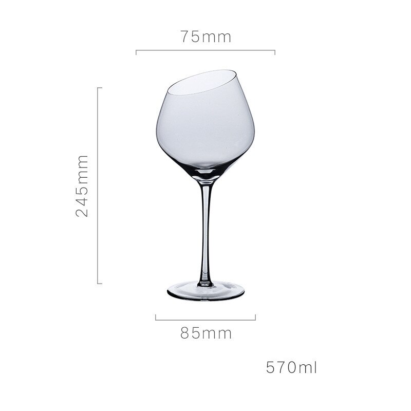 Verres en biseau en cristal Transparent, verres colorés, Style nordique Ins, changement de couleur, tasse à vin: L