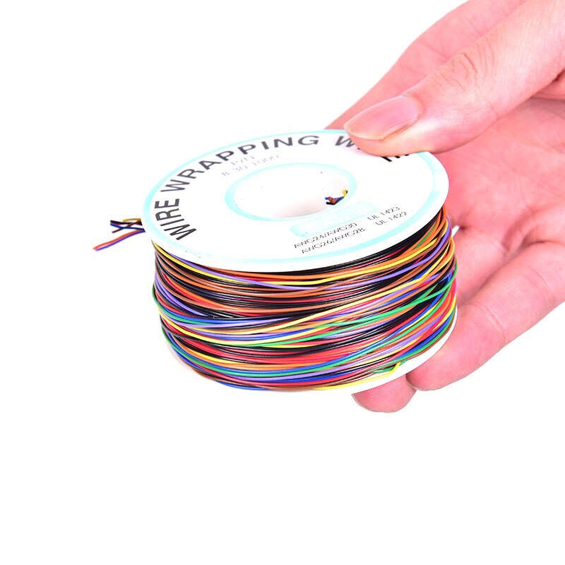 30AWG Mixed Color Jump Wire Tinned Copper PVC Insulation Single Strand Wire