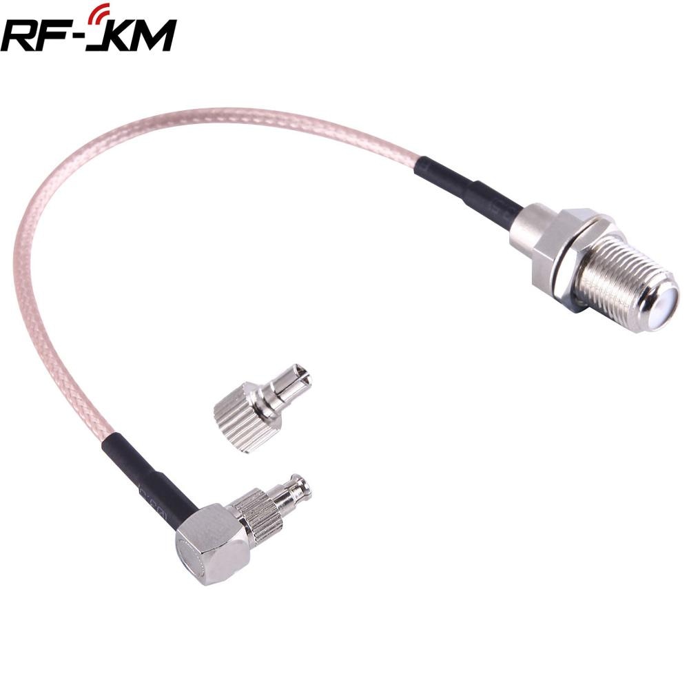 F Female Naar TS9 & CRC9 Male Plug Coax Adapter Rf Connector RG316 Kabel 15Cm