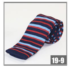 Newest Striped Knitted Mens ties Polyester Knit necktie for men Party Business Brand Handmade Neck Tie: 19 9