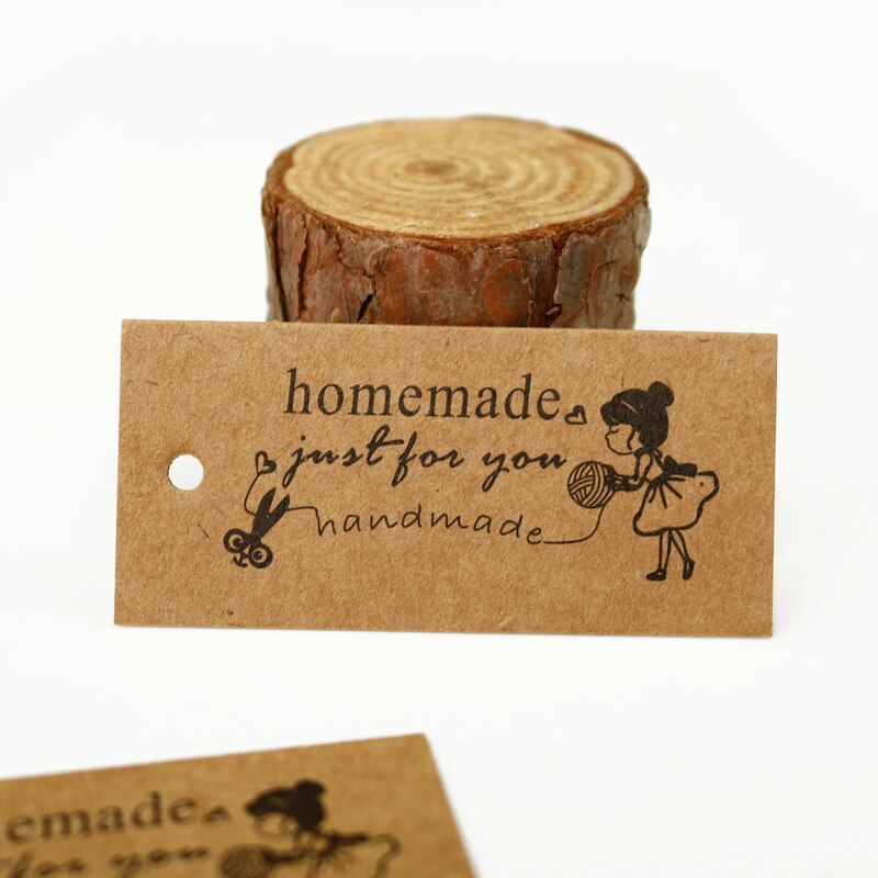 50 Stuks Vintage Kraftpapier Tag Hang Tags Wedding Birthday Party Candy Dozen Prijs Label Naaien Kleding Kledingstuk Tags