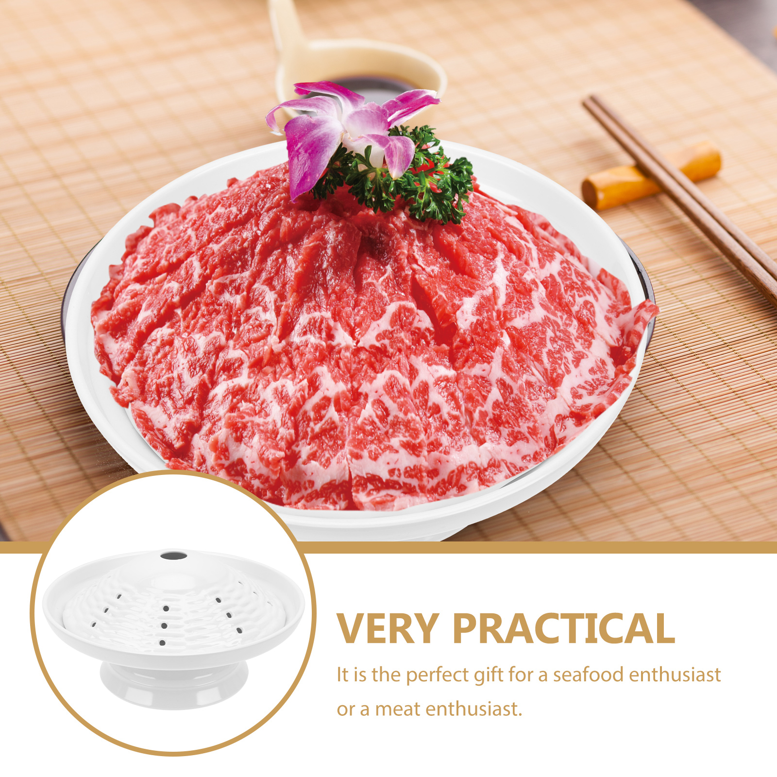 Melamine Hotpot Serving Tray Practical Food Plate Cattle Stomach Plate